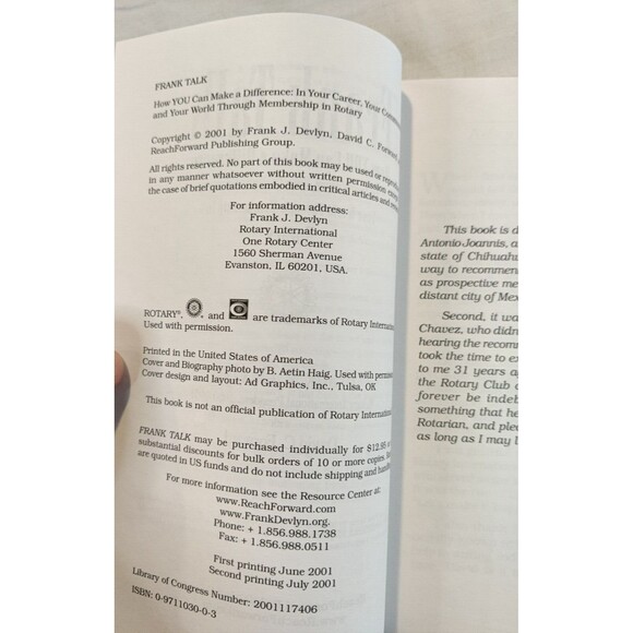 Frank Talk - Paperback By Frank J. Devlyn-2002 - Picture 4 of 4